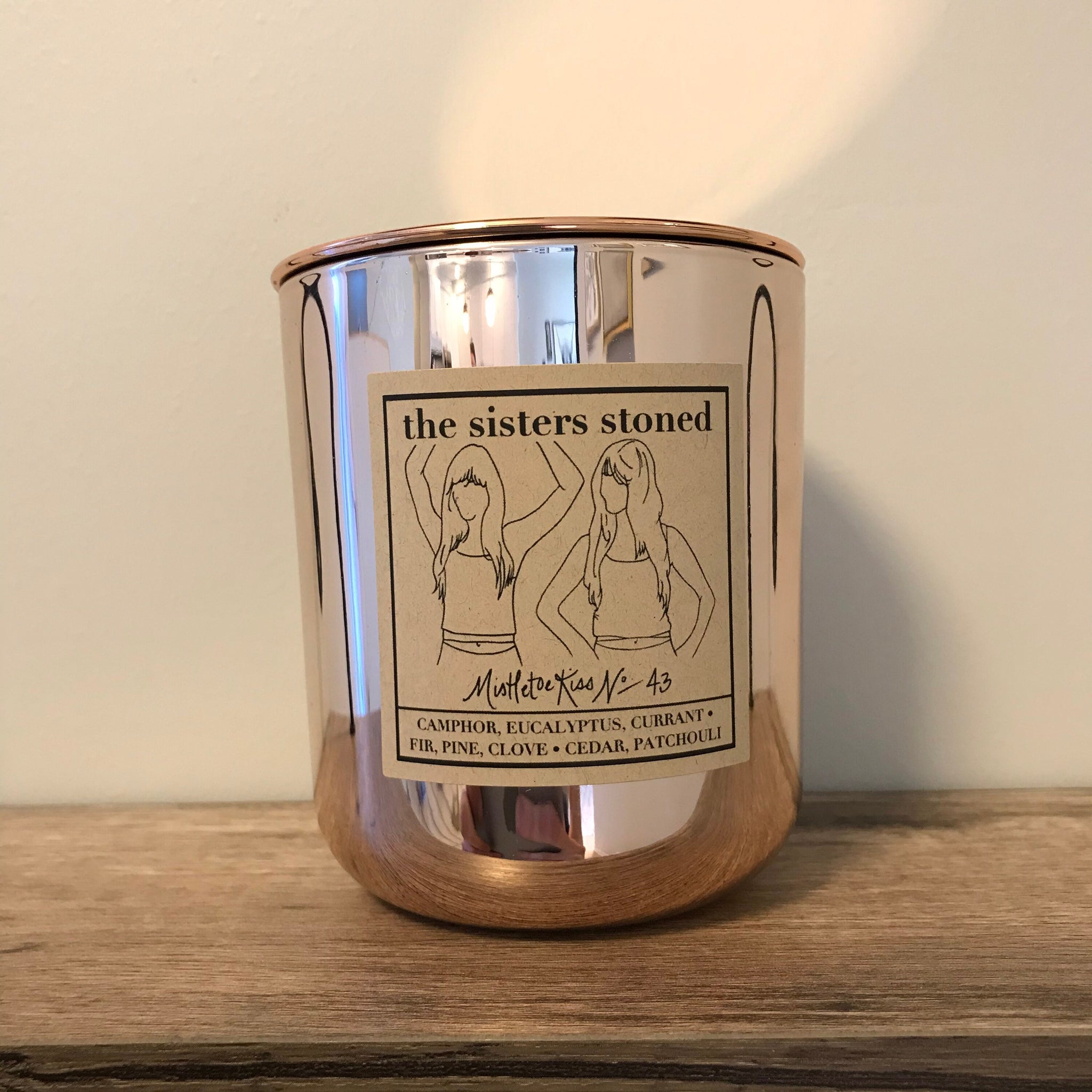 Holiday Rose Gold Plated 16 oz. 2 Wick Vessel | Holiday Candle Choose a Scent